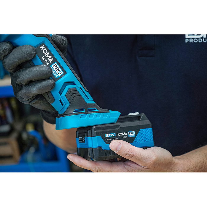 Koma Tools Kit Amoladora Angular 20V con Batería 4.0Ah y Cargador