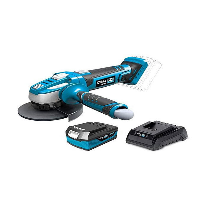 Koma Tools Kit Amoladora Angular 20V con Batería 4.0Ah y Cargador