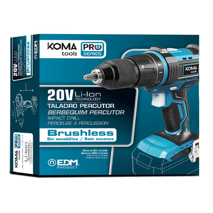 Koma Tools Taladro percutor atornillador brushless 20V Koma Tools Taladro percutor atornillador brushless 20V