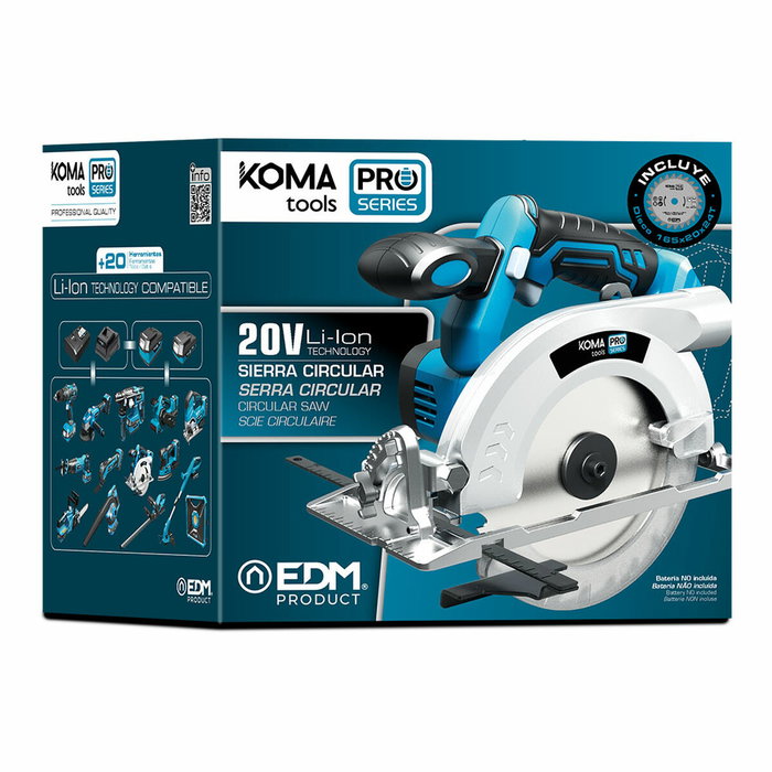Koma Tools Sierra Circular 20v-scc de 20V