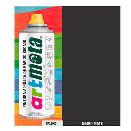 Mota Pintura Acrílica Spray Negro Mate Ral 9005 La02 216 ml