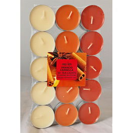 Magic Lights Pack 30 Velas Perfumadas Aroma Naranja-Canela 3,7cm