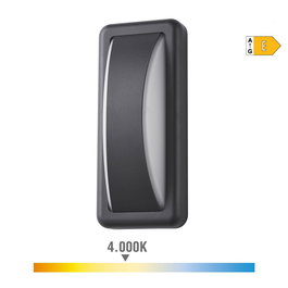 EDM - Aplique LED Rectangular, 6W 200Lm 4000K Luz Día IP65 Exterior, 23x10x6.5 cm, Clase E, No Regulable, Plástico