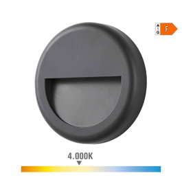 Edm Aplique LED redondo 6W 570lm 4000K luz día IP65 ø14x2,8cm