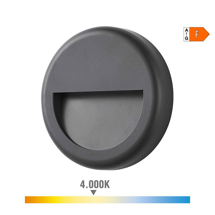 Edm Aplique LED redondo 6W 570lm 4000K luz día IP65 ø14x2,8cm Edm Aplique LED redondo 6W 570lm 4000K luz día IP65 ø14x2,8cm