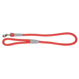 Nayeco Correa Dynamic para Perros Resistente Nylon Trenzado Mosquetón 360° Rojo Dia 12mm 120cm