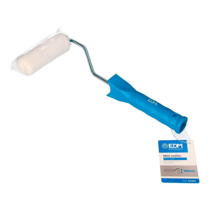 Edm Mini rodillo de espuma 110 mm apto para todo tipo de pinturas al agua, barnices y sinteticas