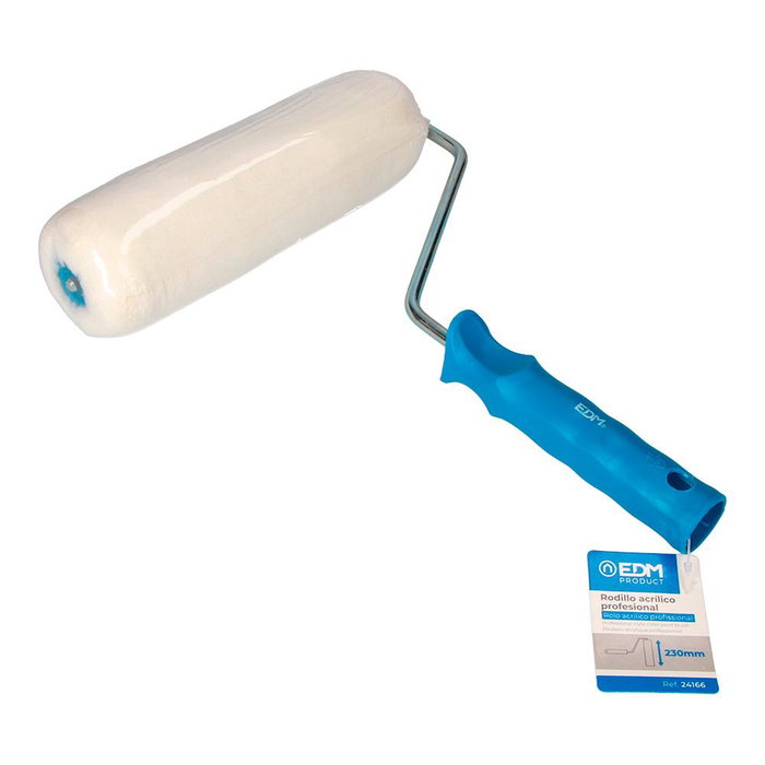 Edm Rodillo Profesional Acrílico 23 cm para Fachadas y Muros de Cemento con Pelo Largo