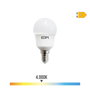 Edm Bombilla Esferica LED E14 8,5W 950lm 4000K Luz Dia ø4,5x8,7cm