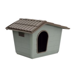 Nayeco Caseta Eco Grande 99x70x75 cm para Perros, Plástico Reciclado, Resistente y Ventilada