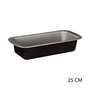 5Five Molde Rectangular Aluminio Cromado/Negro 25 cm Repostería
