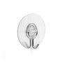 Inofix Colgador Adherente Reutilizable con Gancho Móvil Acero Inoxidable 1292-7 Transparente PVC Flexible para Cocina Baño