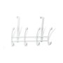 Inofix Colgador sobrepuerta blanco 4 ganchos dobles acero pintado sin tornillos medidas 208 x 306 x 109 mm