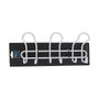 Inofix Colgador de acero 3 ganchos triples blanco mate