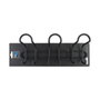 Inofix Colgador de acero 3 ganchos triples negro mate