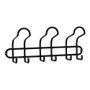 Inofix Colgador de Acero Negro Mate con 3 Ganchos Triples, 130x310x84mm