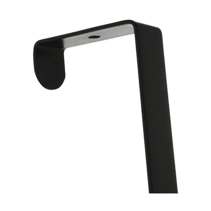 Inofix Colgador sobrepuerta negro con 4 ganchos dobles