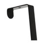 Inofix Colgador sobrepuerta negro con 4 ganchos dobles