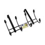Inofix Colgador sobrepuerta negro con 4 ganchos dobles