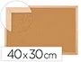 Q-connect Pizarra Corcho 40x30 cm Marco de Madera Natural