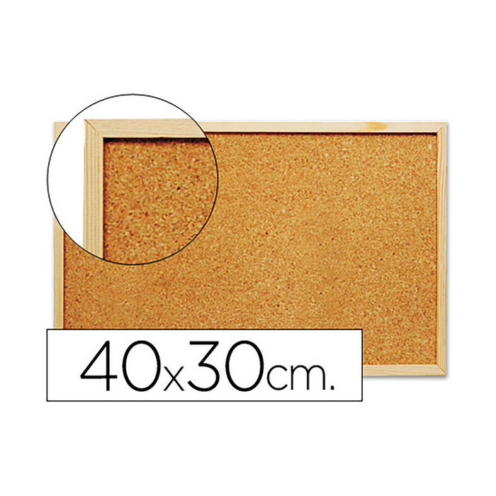 Q-connect Pizarra de corcho 40x30 cm con marco de madera Q-connect Pizarra de corcho 40x30 cm con marco de madera