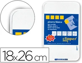 Clipper Pizarra blanca pequeña 18 x 26 cm con rotulador