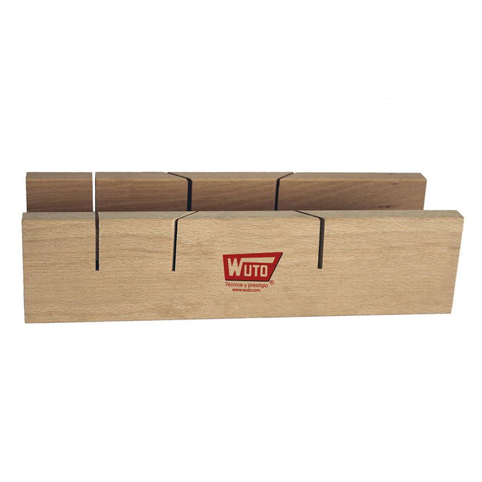 Wuto Corta Ingletes Doble con Soporte de Madera 250 x 55 mm
