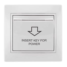 Solera ERP01TU Interruptor de Tarjeta 10A 250V Blanco, Mecanismo Empotrar Serie Europa, Contactos Plata, Alto Poder Ruptura