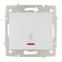 Solera Pulsador Luz Luminoso 10A 250V Serie Europa ERP04ILQC Blanco Termoplástico Empotrar 83x81mm