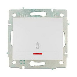 Solera Pulsador de luz luminoso Serie Europa erp04ilqc Blanco
