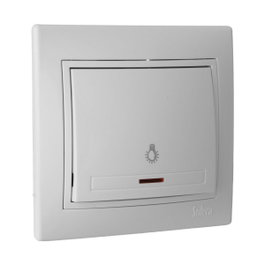 Solera Pulsador de luz luminoso serie Europa Solera ERP04ILU Blanco