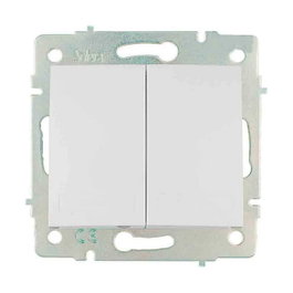 Solera Doble conmutador/interruptor 10ax 250v serie europa solera erp12qc Blanco