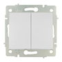 Solera Doble Conmutador/Interruptor 10AX 250V Serie Europa ERP12QC Blanco