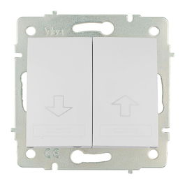 Solera ERP20QC Pulsador Doble de Persiana Serie Europa Blanco 10A 250V