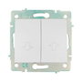 Solera Pulsador Doble de Persiana Europa Serie ERP20QC Blanco
