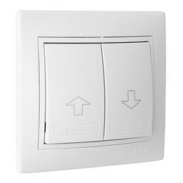 Solera Pulsador de persiana ERP20U 16A 250V Serie Europa Blanco