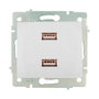 Solera Cargador doble USB Blanco Serie Europa Solera erp2usb