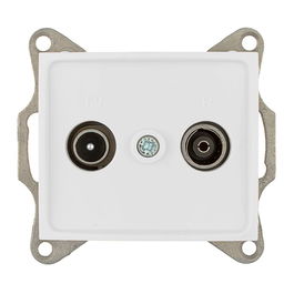 Solera ERP47 Toma Final de Señal para TV y Radio Serie Europa de Empotrar Color Blanco