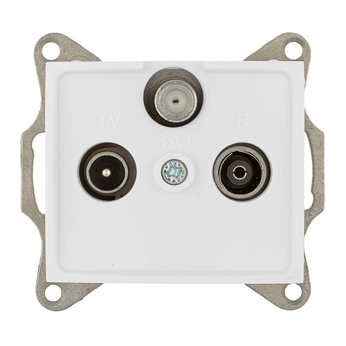 Solera Toma Final TV Radio Satelite Europa ERP48 Blanco Empotrar Solera Toma Final TV Radio Satelite Europa ERP48 Blanco Empotrar