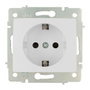 Solera Base Bipolar con T/TL 16A 250V Schuko con Obturador Serie Europa ERP60 Blanco Termoplástico 83x81mm