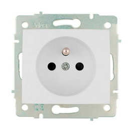 Solera Base bipolar con toma francesa serie Europa Solera ERP60F 16A 250V Blanco