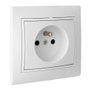 Solera Base Bipolar 16A 250V con T/T Francesa Serie Europa ERP60FU Blanca