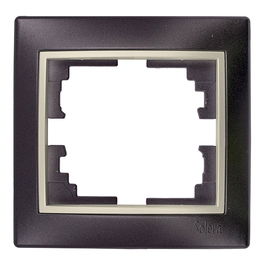 Solera ERP71NU Marco 1 elemento serie Europa Negro y aro Perla 83x81x10mm