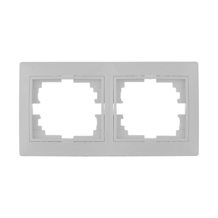 Solera Marco para 2 elementos horizontal blanco 154x81x10mm serie Europa ERP72U