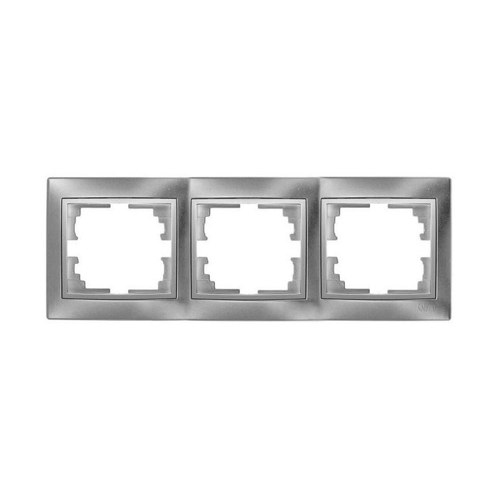 Solera Marco para 3 elementos horizontal plata 225x81x10mm serie europa solera erp73au