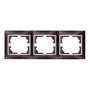 Solera erp73nu Marco 3 Elementos Horizontal Negro y Aro Perla Serie Europa 225x81mm Termoplástico Empotrar