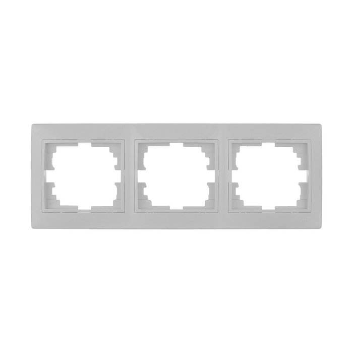 Solera Marco para 3 elementos horizontal blanco 225x81x10mm serie Europa Solera Marco para 3 elementos horizontal blanco 225x81x10mm serie Europa