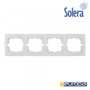 Marco Horizontal para 4 Elementos Blanco Serie Europa Solera 296x81x10 mm E3-42962
