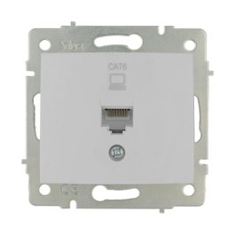 Solera Toma de datos RJ4 Cat6 serie Europa Solera ERP88 Blanco