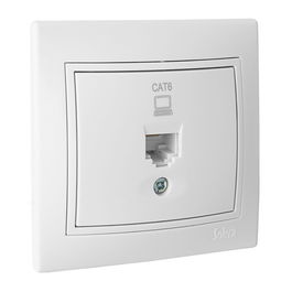 Solera ERP88U Toma de datos RJ4 Cat6 Serie Europa Mecanismo Completo de Empotrar Blanco Termoplástico 83x81mm